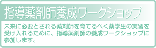 指導薬剤師養成ワークショップ